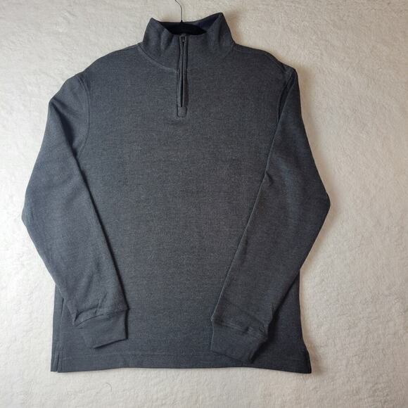 433 NWT Club Room Mens Layering Casual Pullon Shirt/Sweater Sz M Gray 1/4 Zip - Picture 2 of 8